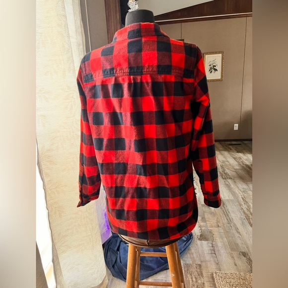 Madewell size m flannel red buffalo plaid - Picture 2 of 10